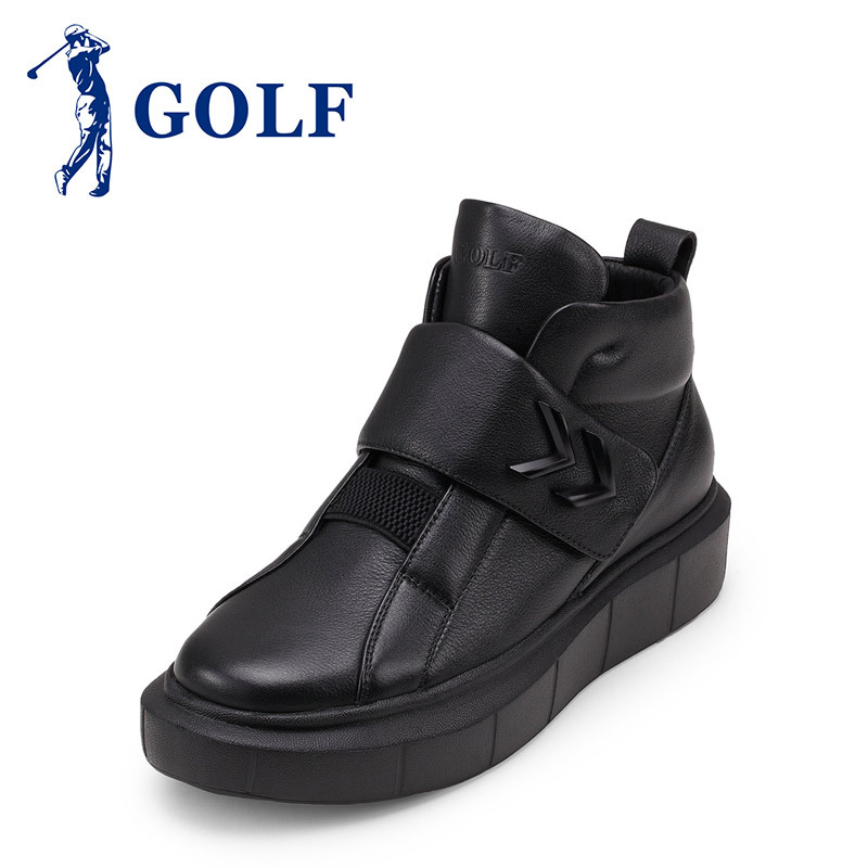 GOLF/高尔夫高帮鞋男时尚潮流轻质休闲雪地靴男厚底棉鞋增高男靴