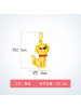 金万年珠宝 3D硬足金999萌旺旺 可爱哈士奇狗狗生肖黄金吊坠 顺丰包邮