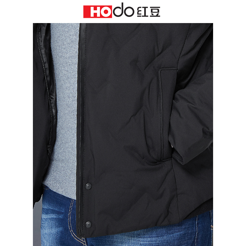 HODO红豆男装冬季男士羽绒服轻时尚连帽休闲加厚保暖羽绒服男外套