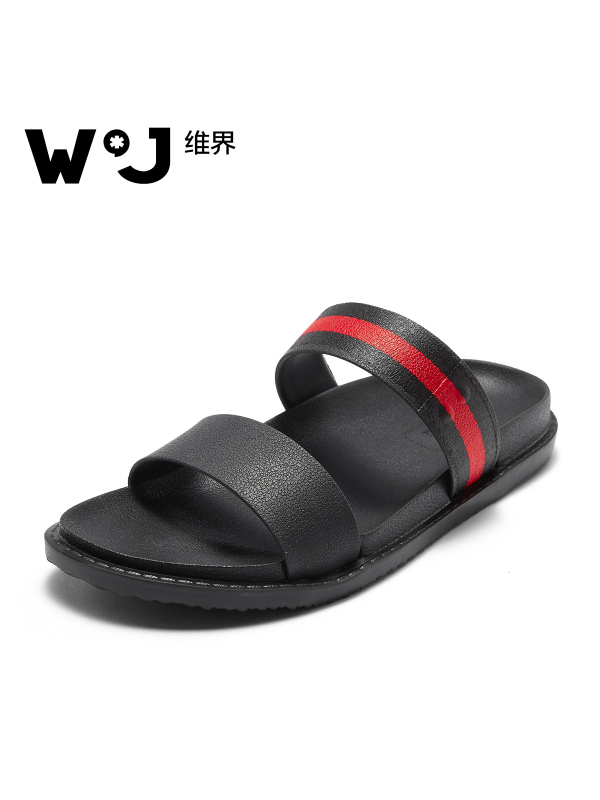 维界夏季新款韩版时尚休闲凉拖鞋防滑透气舒适室外百搭一字拖男鞋