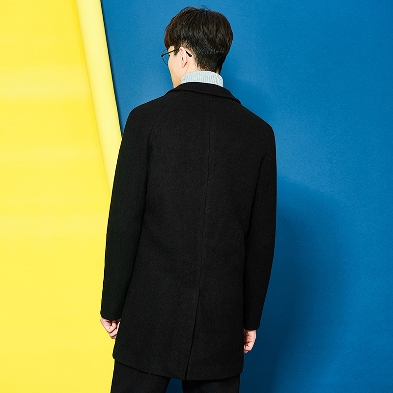 柒牌SEVEN男装西服毛呢大衣时尚男士外套潮流修身