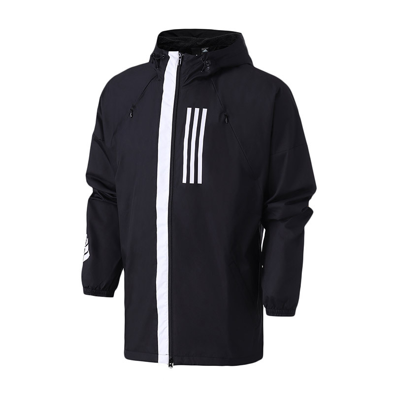 【自营】adidas男服外套夹克WND防风跑步休闲运动服DZ0052 L DZ0052黑色