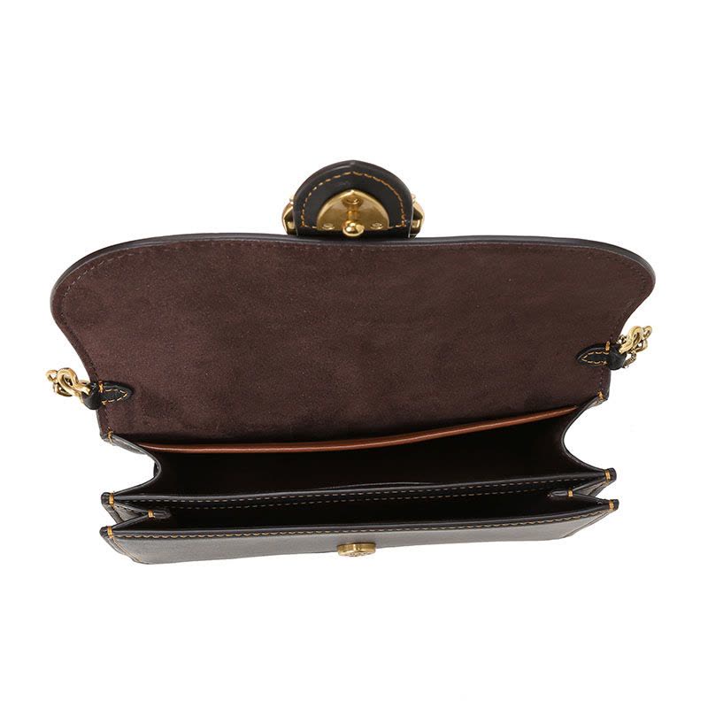 COACH BEAT 口盖包 链条手提包 单肩包 光面皮C带扣4763图片