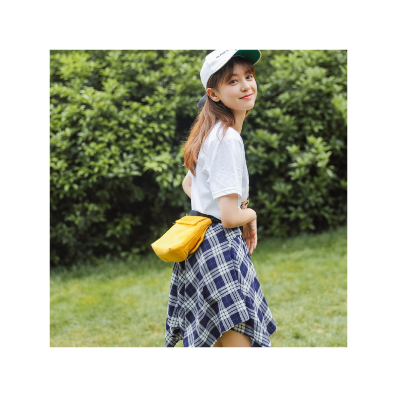 【专柜同款】拉夏贝尔7M女装网红格子半身裙夏季新款韩版衬衫假两件不规则休闲裙子70012781