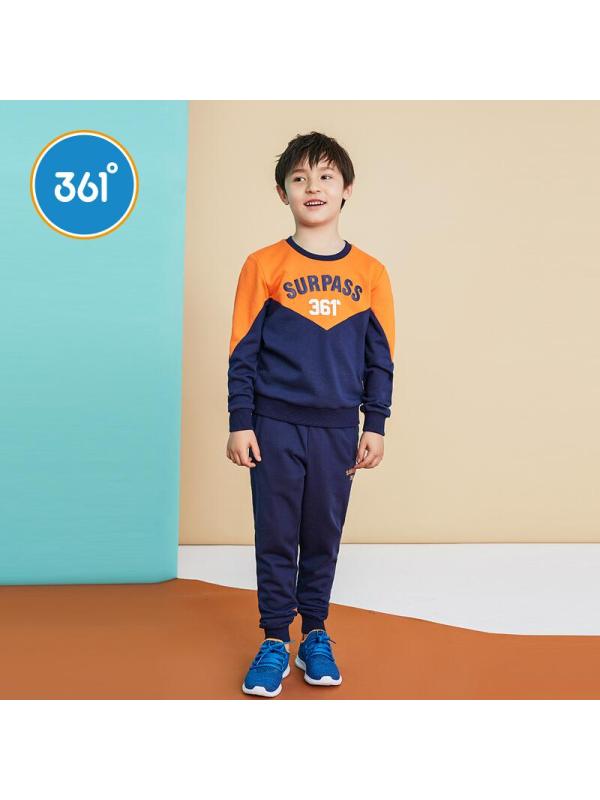 361度儿童(361 kids)儿童卫衣 361°童装男童长袖套装年秋季大童卫衣