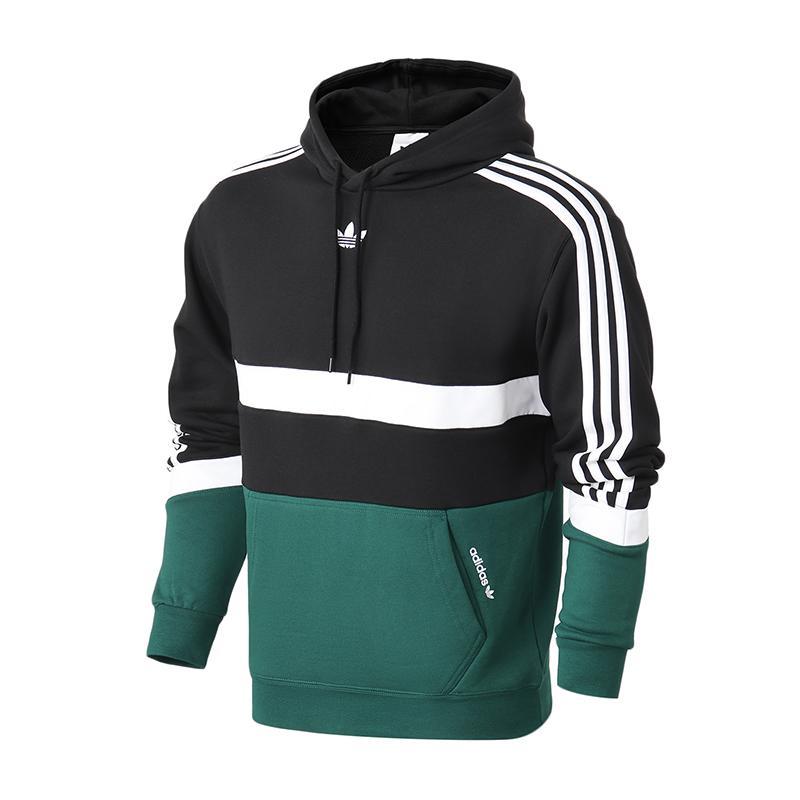 阿迪达斯三叶草男服卫衣拼接撞色套头衫休闲运动服gj6718