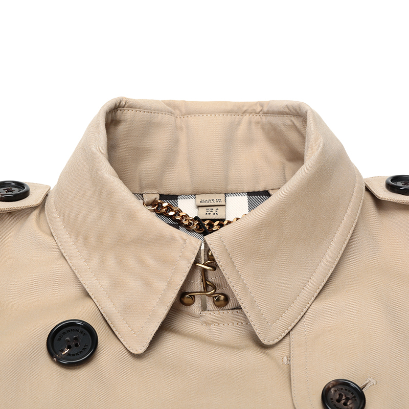 BURBERRY 博柏利 女士棉质双排扣配腰带中长款风衣 39004611