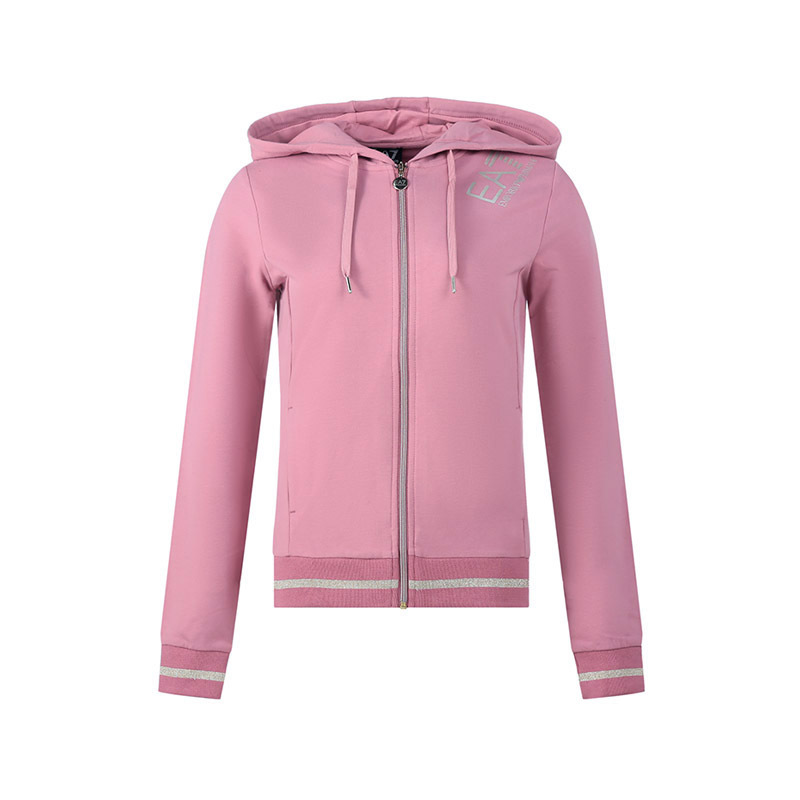 阿玛尼 EMPORIO ARMANI EA7 女士棉质连帽拉链卫衣开衫运动裤卫裤套装6LTV53 TJCQZ