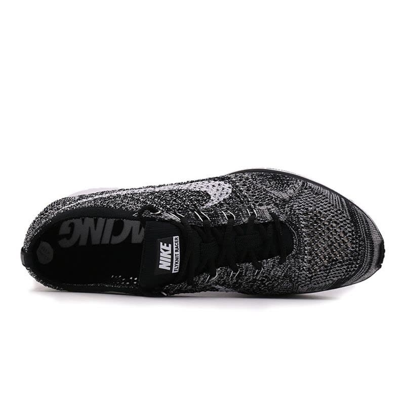 NikeFlyknitRacer黑白奥利奥飞线男鞋休闲跑步鞋526628-012图片