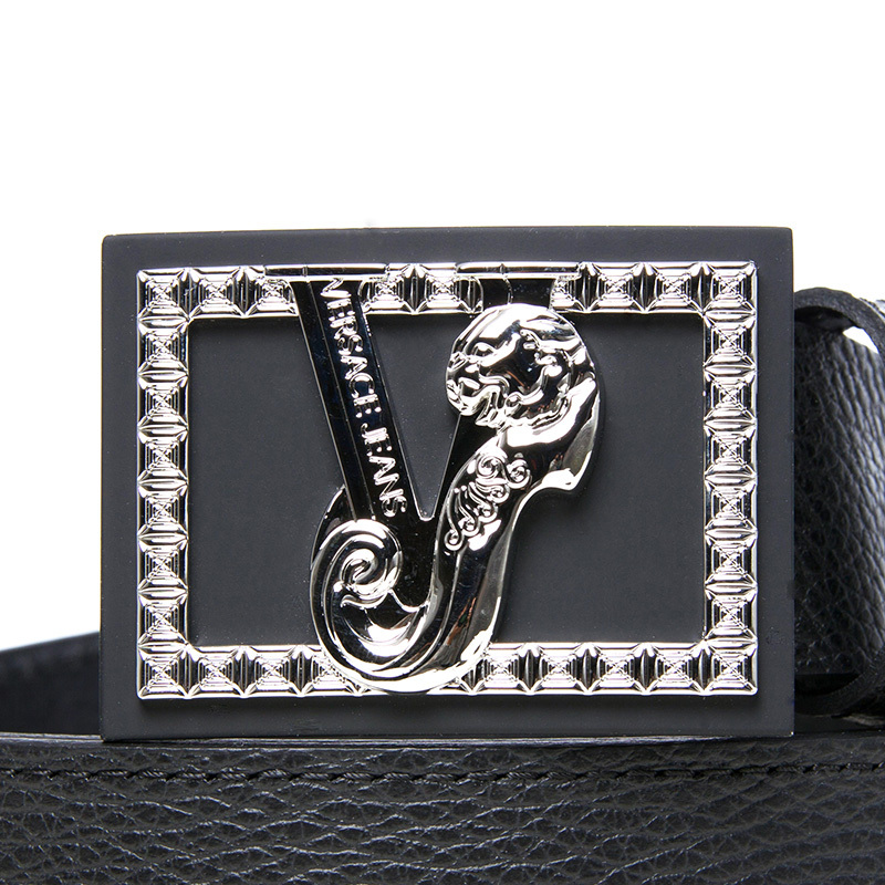 Versace Jeans范思哲男款VJ男士腰带商务休闲金属logo皮带X