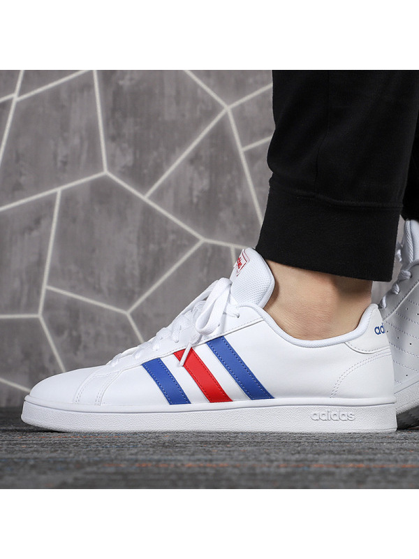 Adidas阿迪达斯板鞋男鞋2020新款运动鞋白色透气休闲鞋EE7901