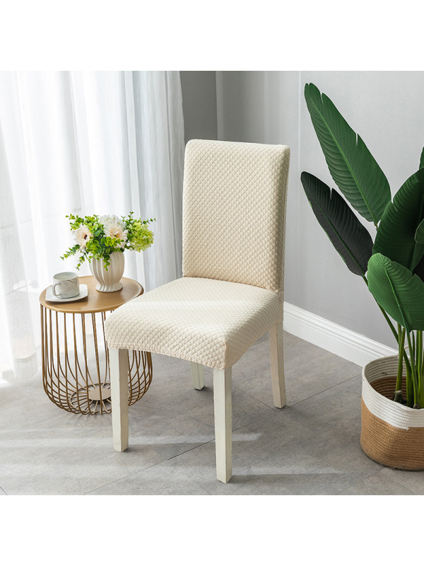 Ceba家用连体简约弹力通用座椅套针织凳套罩布艺格子餐椅套加厚椅子套