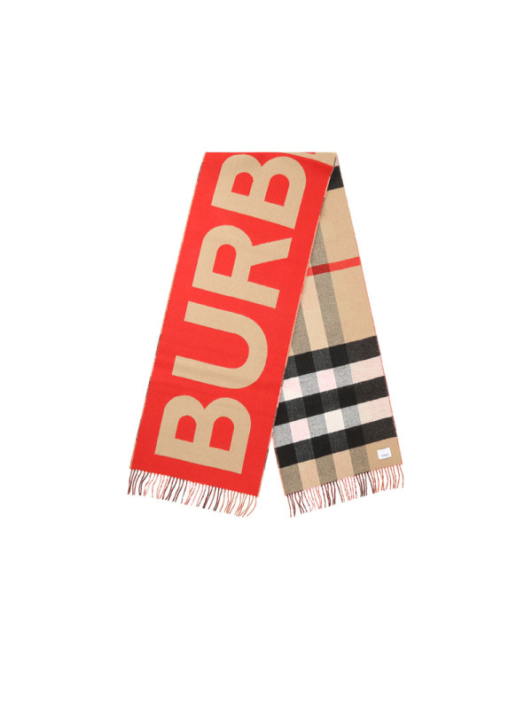 博柏利 BURBERRY 围巾 字母印字标毛质织物 男女同款围巾丝巾披肩 8037494