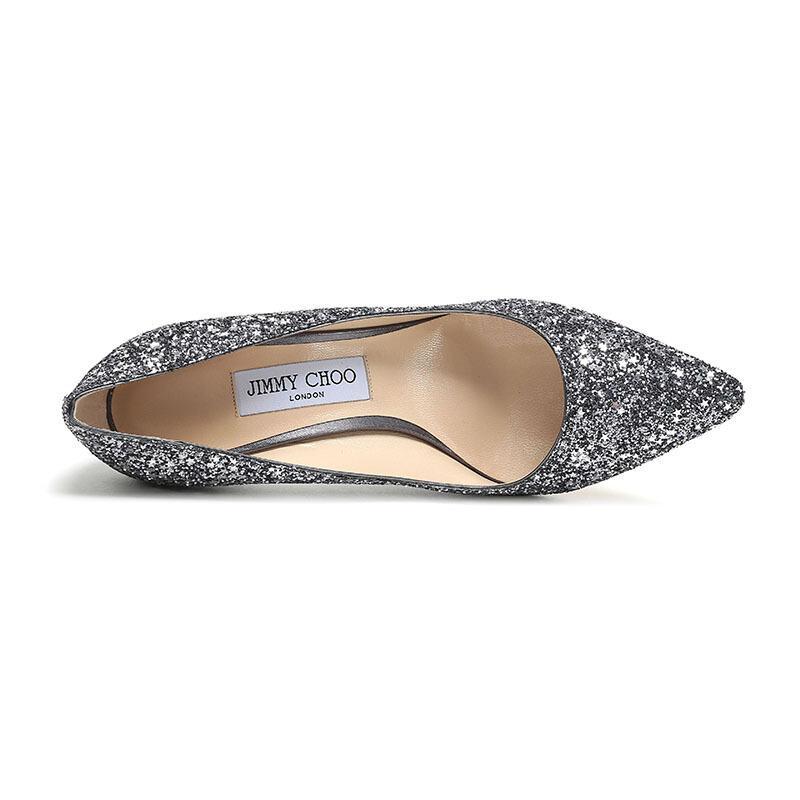 Jimmy Choo 周仰杰 女士星星图案闪光面料高跟鞋 ROMY 85 ARG 181