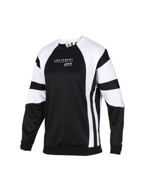 阿迪达斯三叶EQT女子运动圆领套头衫休闲卫衣CV7778