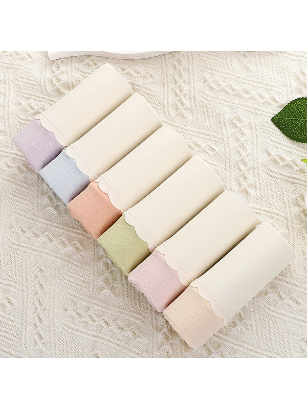 无痕女士内裤 桑蚕丝裆高腰收腹内裤 温柔淡雅风女内裤