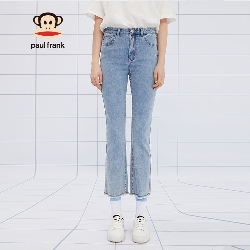 Paul Frank/大嘴猴 夏季复古牛仔裤女休闲百搭时尚喇叭裤 PFCPT212093W