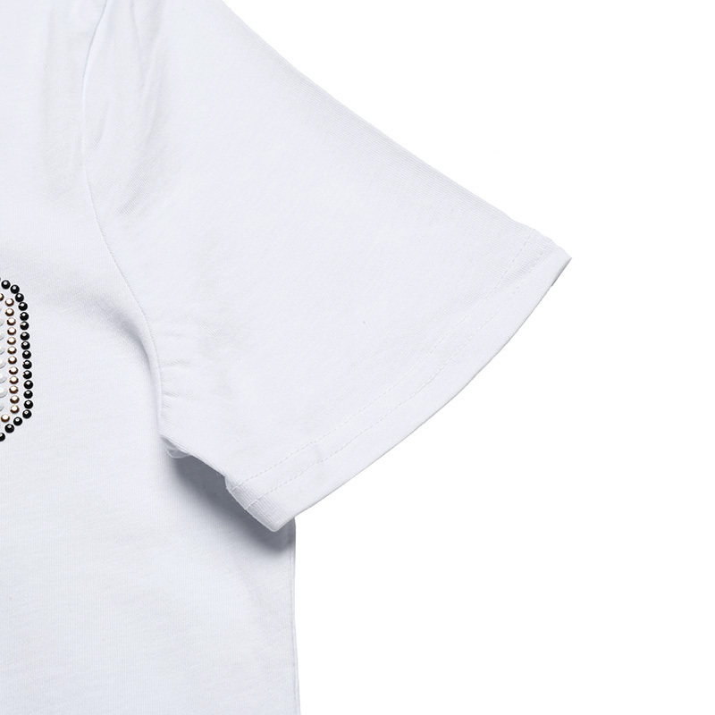 Versace JEANS 范思哲 女士铆钉图案棉质圆领短袖T恤 B2HTA7T9 36255