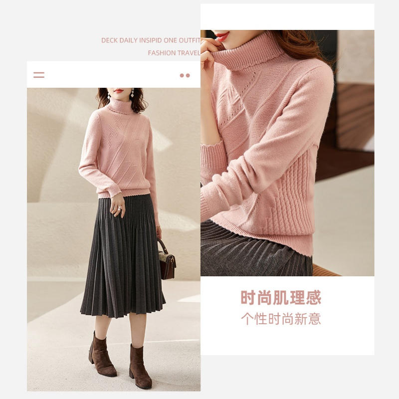 ounixue欧昵雪 | 慵懒风高领软糯毛衣女冬季长袖宽松厚保暖打底衫通勤