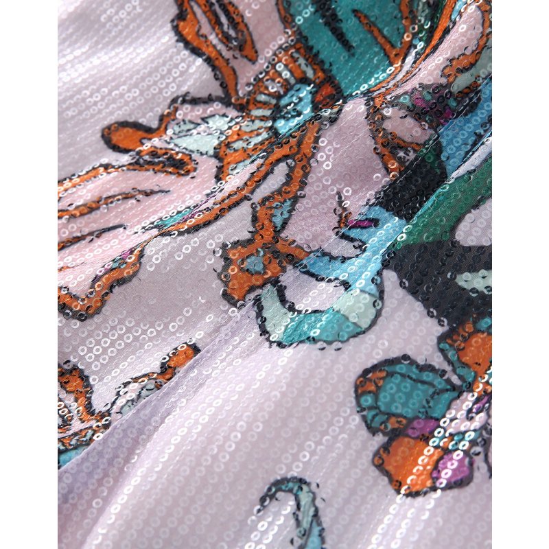 马克华菲女装2018春夏新品趣味印花女式休闲裤