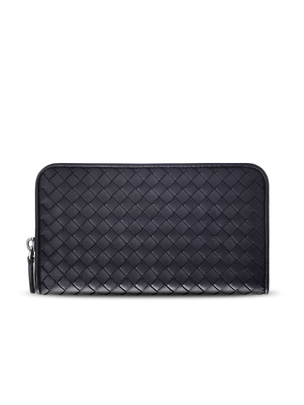 Bottega Veneta/葆蝶家 女钱包羊皮经典编织长款拉链钱夹 114076