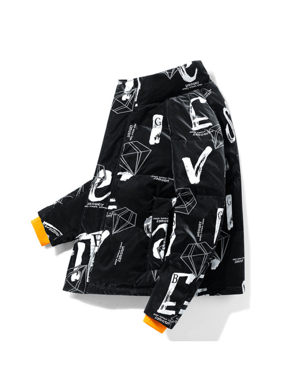 男装白鸭绒羽绒服男士冬季潮牌情侣男士加厚保暖防风面包服外套男