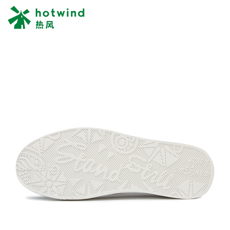 热风hotwind新款鞋子男 平跟圆头男士简约一脚套休闲鞋H46M7109