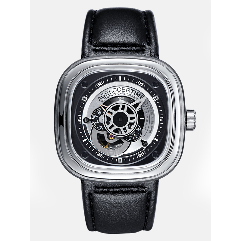 艾戈勒(agelocer)大爆炸瑞士原装进口手表时尚创意全自动机械表 男士