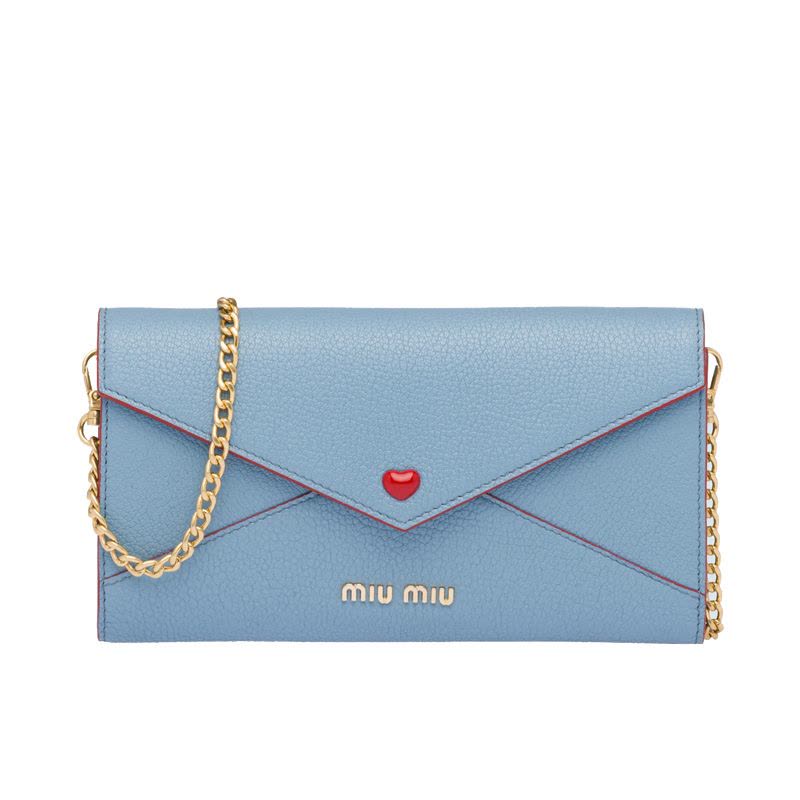 【预定】MIU MIU/缪缪 心形装饰MADRAS 皮革迷你手袋 5DH060图片