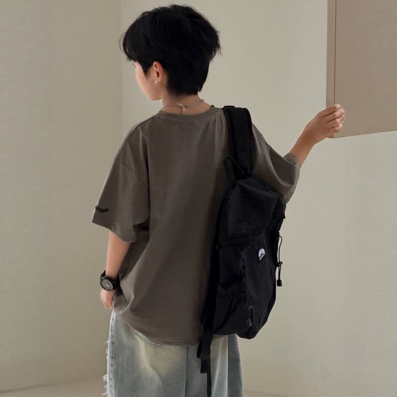男童夏装短袖T恤2026夏季新款儿童韩版潮酷半袖大童装上衣痞帅潮T图片