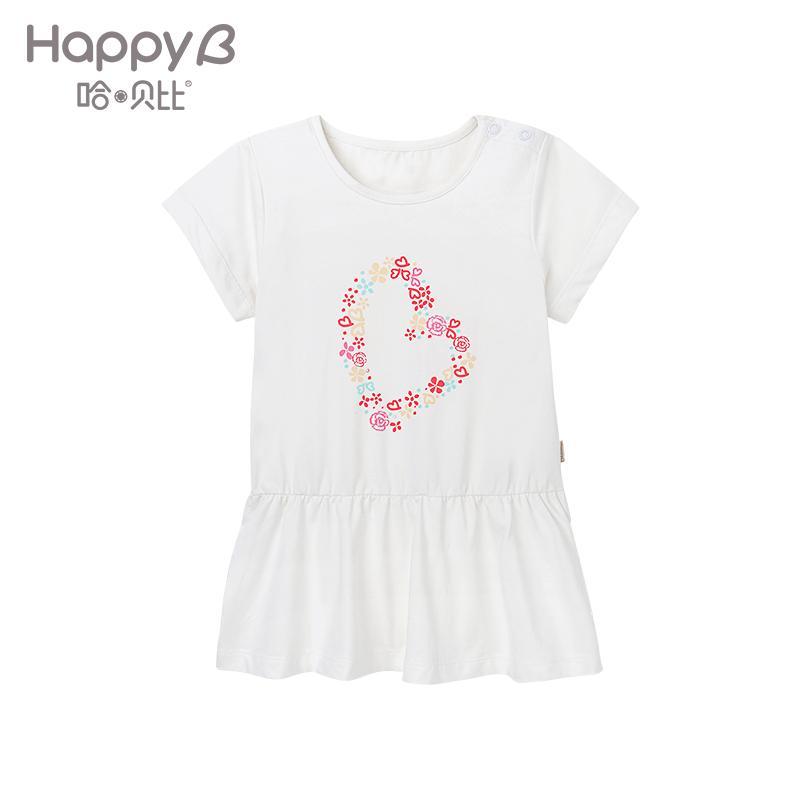 哈贝比（happyB） 儿童连衣裙夏季 婴儿连衣裙夏 女宝宝短袖连衣裙