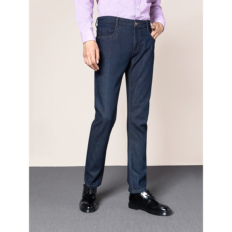 hla海澜之家时尚中腰牛仔裤2018热卖多口袋裤子男hknad3v125a