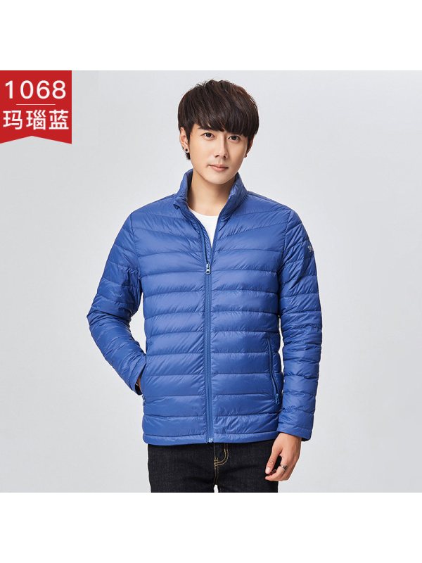 龙狮戴尔反季羽绒服男轻薄短款收腰外套秋冬季韩版羽绒衣女潮