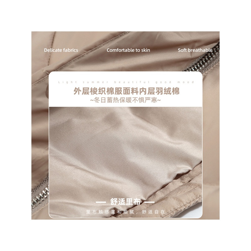 欧昵雪冬季半高领羽绒棉马甲背心棉服女显瘦加厚棉衣外套