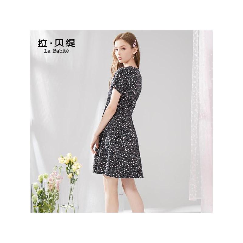 La Babite拉贝缇小个子连衣裙女装夏季新款法国小众法式桔梗智熏裙子