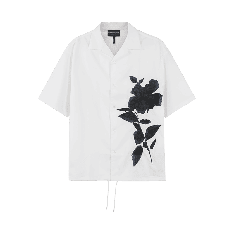阿玛尼 EMPORIO ARMANI 男士休闲短袖衬衫3R1CC4 1NSEZ
