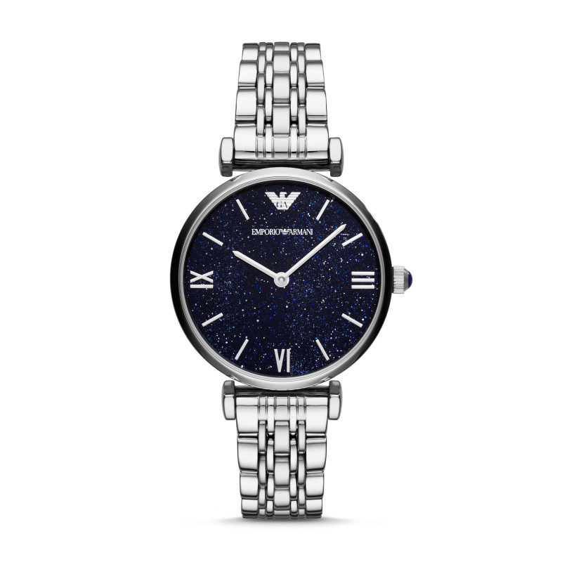 阿玛尼(EMPORIO.ARMANI)满天星手表欧美时尚休闲女士石英表蝴蝶扣钢带女表AR11091