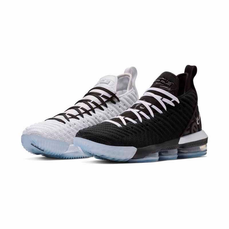 Nike耐克 Lebron LBJ 16 詹姆斯 黑白鸳鸯 实战篮球鞋BQ5970-101图片