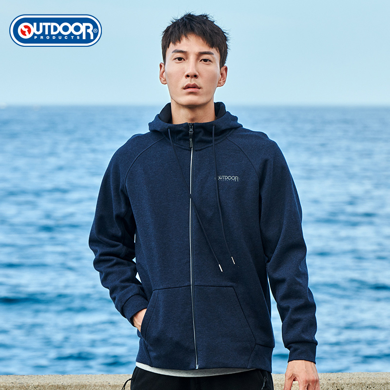（OUTDOORPRODUCTS）运动户外男士连帽开衫卫衣时尚休闲外套OFWY1941004