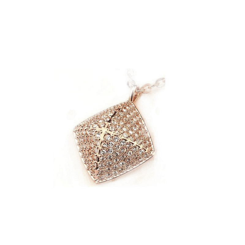 SWAROVSKI施华洛世奇 玫瑰金色金字塔水晶项链 人造水晶 送恋人1179787