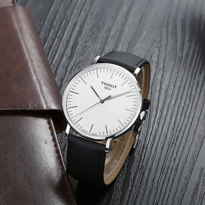 天梭tissot男表新款魅时系列石英情侣简约男士手表