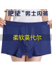 夏季莫代尔男士内裤中高腰无痕青年平角裤透气宽松大码加肥四角裤