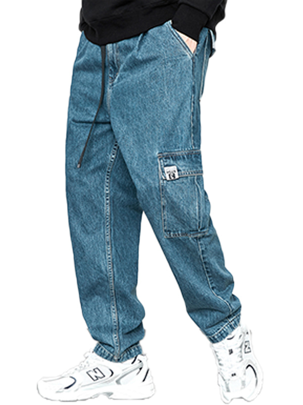 Lilbetter牛仔裤男直筒宽松阔腿裤潮牌裤子港风工装裤长裤潮【尺码偏大 建议拍小一码】