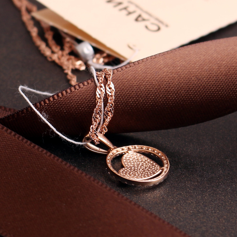 凝萃紫金吊坠925银链情人节生日礼物甜心克重约088g