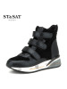St&Sat/星期六冬季牛反绒圆头松糕底舒适短靴女鞋SS64117263