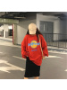 超火圆领卫衣女秋季新款薄款外套韩版潮原宿BF学生宽松上衣服