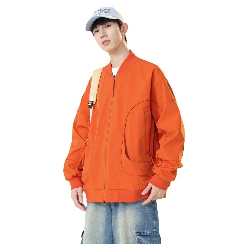 春秋季新款夹克棒球服工装外套美式潮牌户外休闲防水男士夹克
