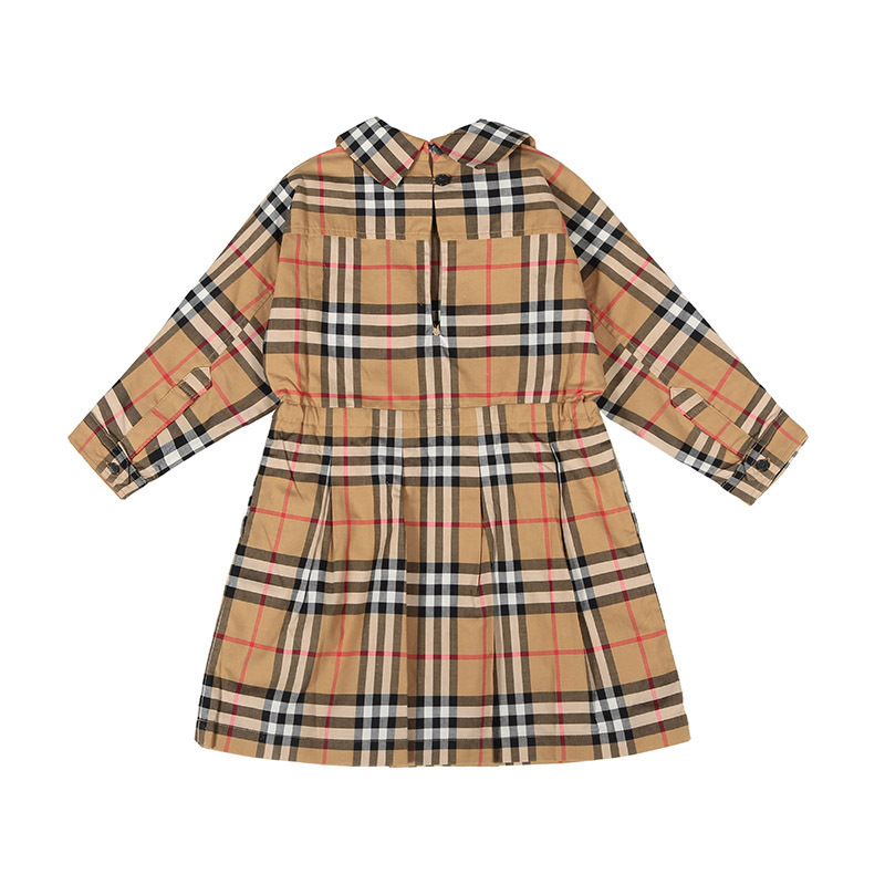 BURBERRY 博柏利 女童款棉质Vintage格纹抽绳式连衣裙 80026261