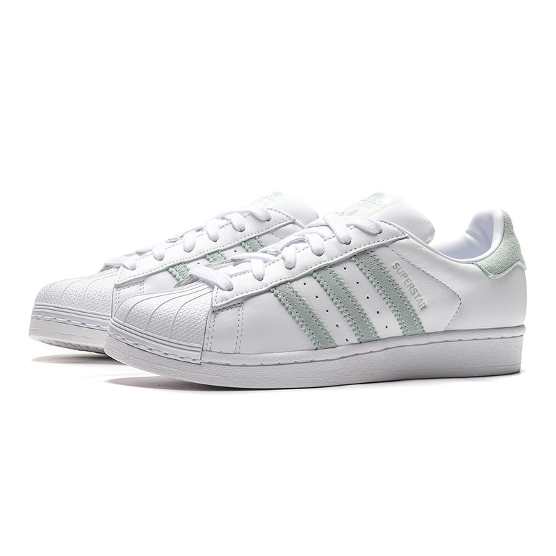 adidas阿迪达斯三叶草女鞋贝壳头小白鞋运动鞋板鞋EE7401