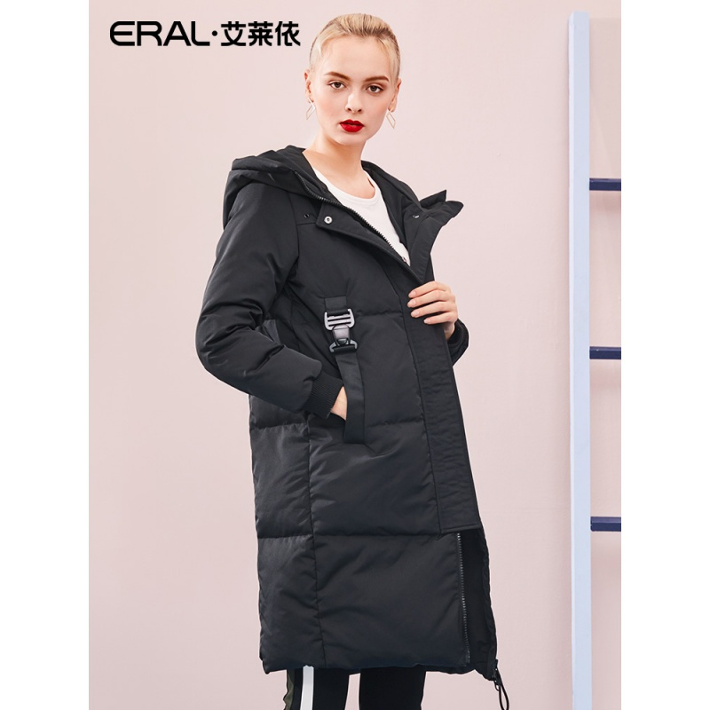 ERAL/艾莱依2018秋冬新款羽绒服女中长款加厚外套